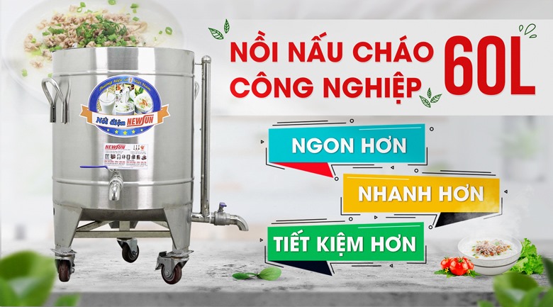nồi nấu cháo đa năng 60l